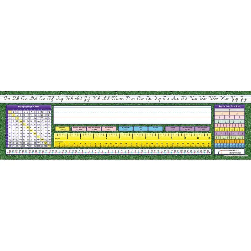 Modern Cursive Intermediate Desk Plates, 19" x 5", Pack of 36