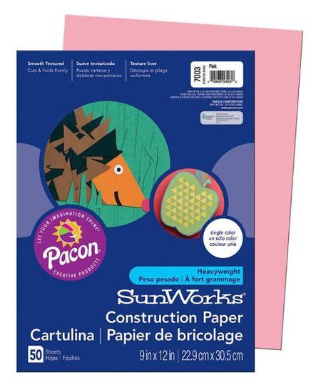 PRANG® Construction Paper 9" x 12" 50 Sheets Per Pack Medium Weight Pink