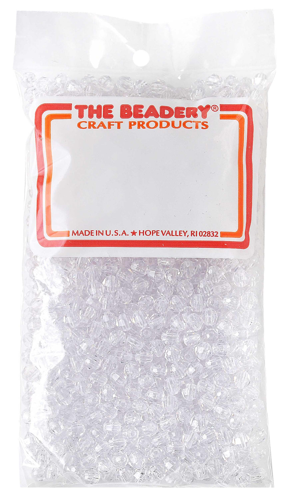 6mm Faceted Beads – Transparent Crystal Clear – 1080/ Pack (21609)