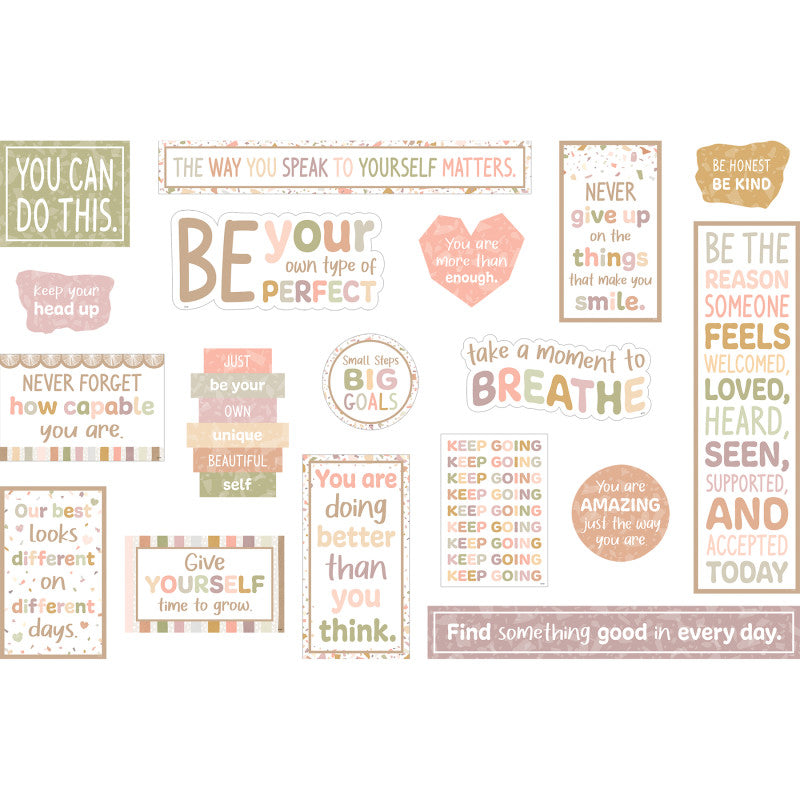 Terrazzo Tones Mini Bulletin Board Set, 18 Pieces