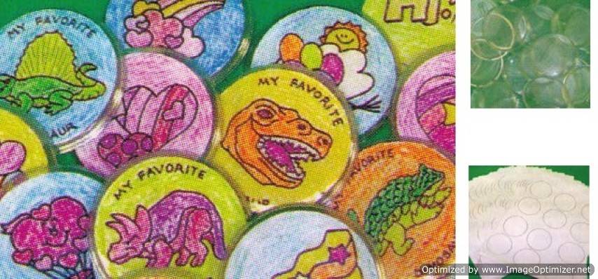 Snap-in Fun Buttons & Pinback Without Machine 50/pack