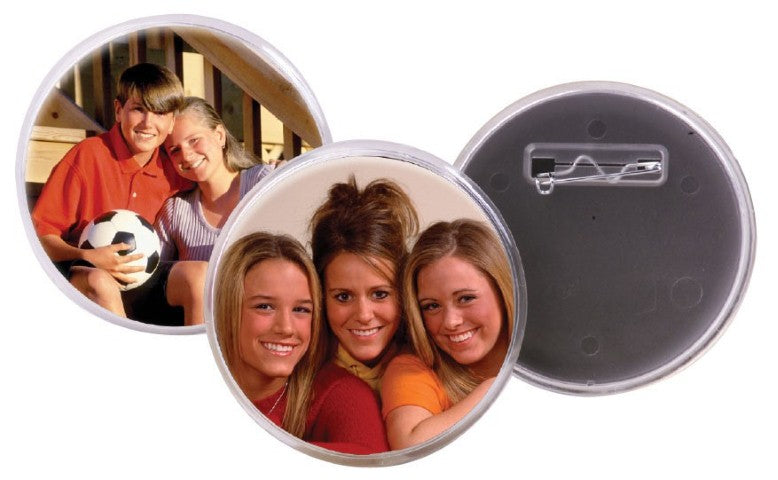 Snap-in Fun Buttons & Pinback Without Machine 50/pack
