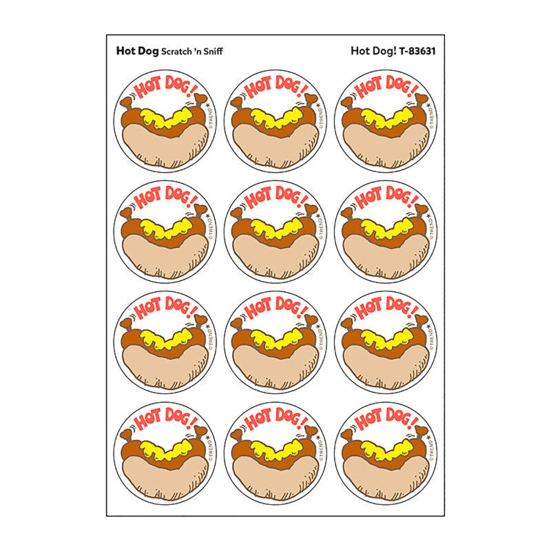 Hot Dog!/Hot Dog Scent Retro Scratch 'n Sniff Stinky Stickers&reg;, 24 ct.