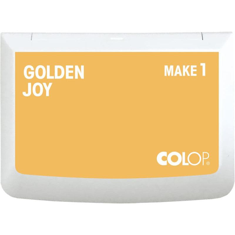 Make 1 Water-Based Acid-Free Craft Ink Stamp Pad, 3.5 x 2 Inches, Golden Joy