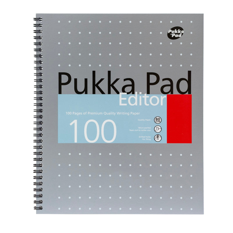 Metallic Editor Notepad, Letter Size, 100 Pages, 80 GSM Paper