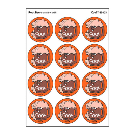 Cool/Root Beer Scented Stickers, Pack of 24