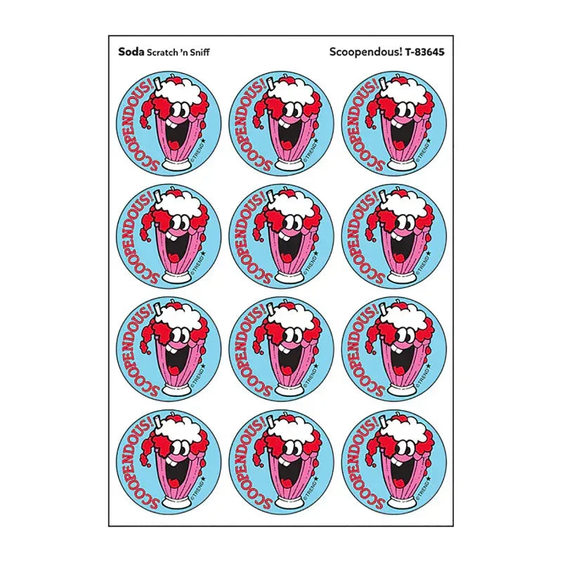 Scoopendous!/Soda scent Retro Scratch 'n Sniff Stinky Stickers&reg;, 24 ct.