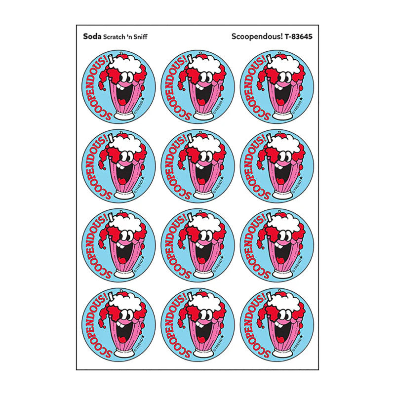 Scoopendous!/Soda scent Retro Scratch 'n Sniff Stinky Stickers&reg;, 24 ct.