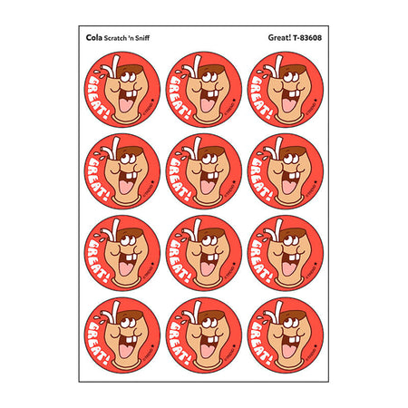 Great!/Cola Scented Stickers, Pack of 24