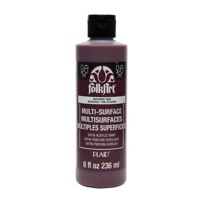 Acrylic Paint Multi-Surface Satin, 8oz., Berry Wine