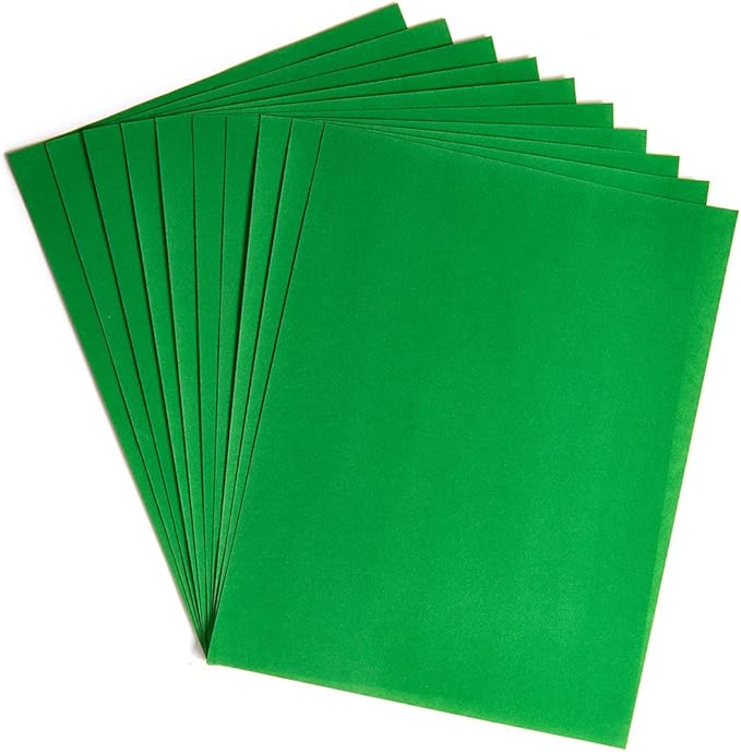 Hygloss Velour Paper Green - 8.5" x 11" (10 Sheets)