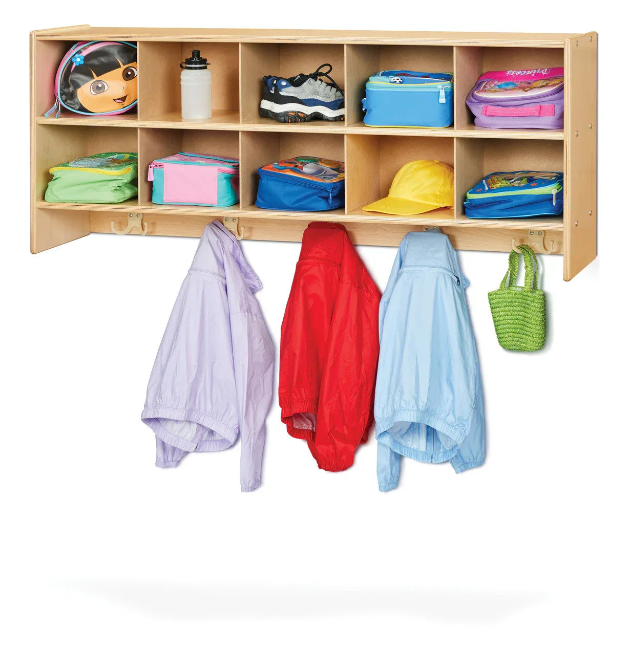 Young Time® 10 Section Wall Mount Coat Locker