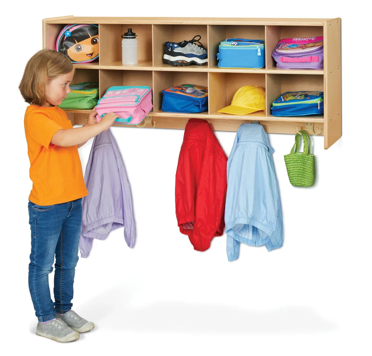 Young Time® 10 Section Wall Mount Coat Locker