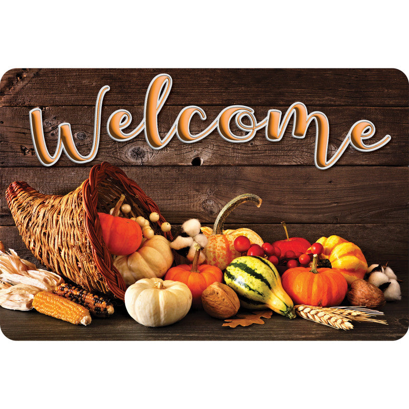 The Original Fun Mat&trade;, Welcome Mat, 15.5" x 23.5", Fall Cornucopia Welcome