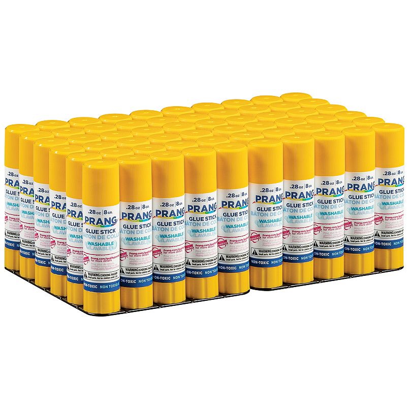 Prang Washable Glue Stick, Clear, 0.28 oz., 60 Count, (DIX15085)