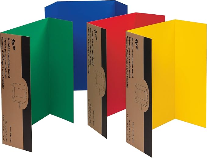 Pacon Presentation Board 36" x 48", Assorted Colors - case of 24, (376524)