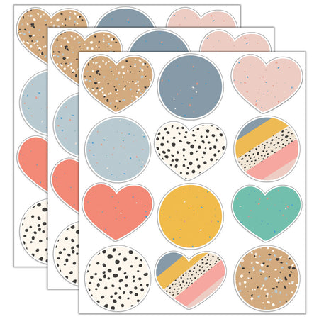 We Belong Jumbo Hearts & Dots Cut-Outs, 12 Per Pack, 3 Packs