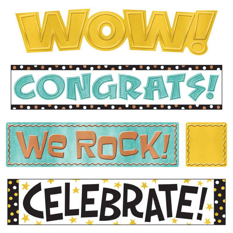 I &hearts; Metal WipeOff&reg; Celebration Signs Mini Bulletin Board Set