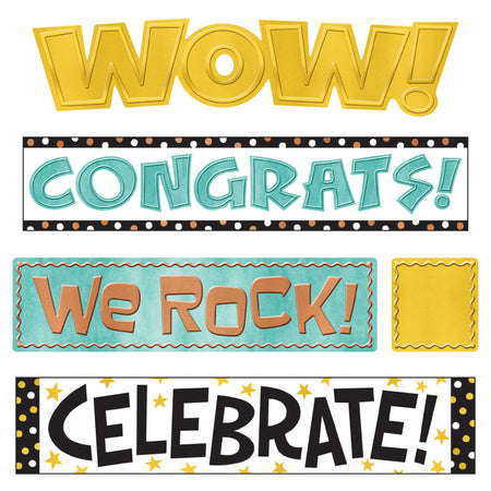 I &hearts; Metal WipeOff&reg; Celebration Signs Mini Bulletin Board Set