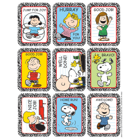 Peanuts&reg; Motivational Sticker, Pack of 36