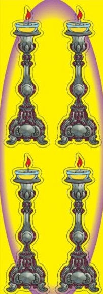 Shabbos Candlesticks Die-cut Stickers