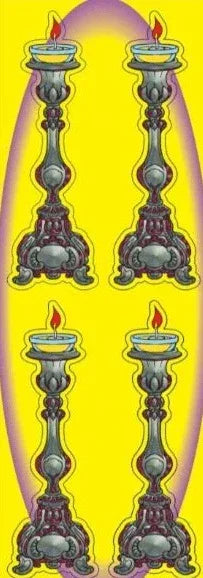 Shabbos Candlesticks Die-cut Stickers