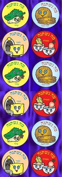 Mah Nishtanah Circle Stickers (Large)