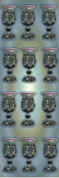 Kiddush Arbah Kosos Die-cut Stickers (Small)