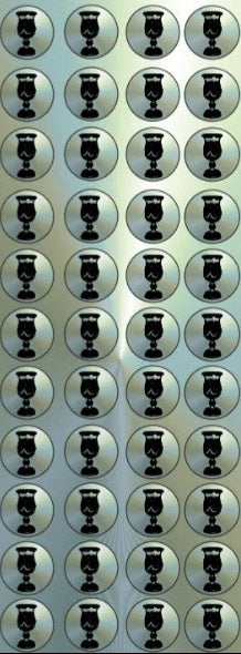 Kiddush Arbah Kosos Circle Stickers Extra Small