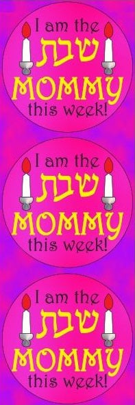Am the Shabbos Mommy Circle Stickers
