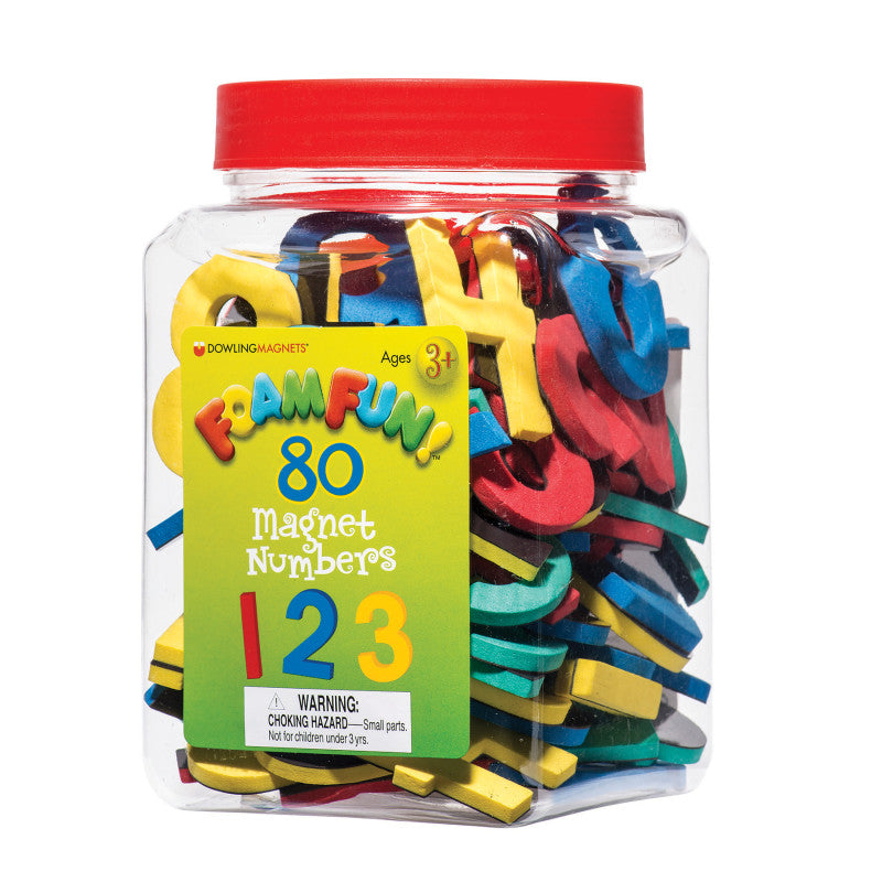 Foam Fun!&trade; Number Magnets, 80 Per Pack
