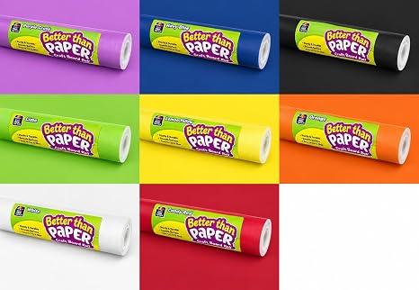 Teacher Created Resources Better Than Paper Bulletin Board Roll 4 feet x 12 feet Case of 8 Assortment Colors