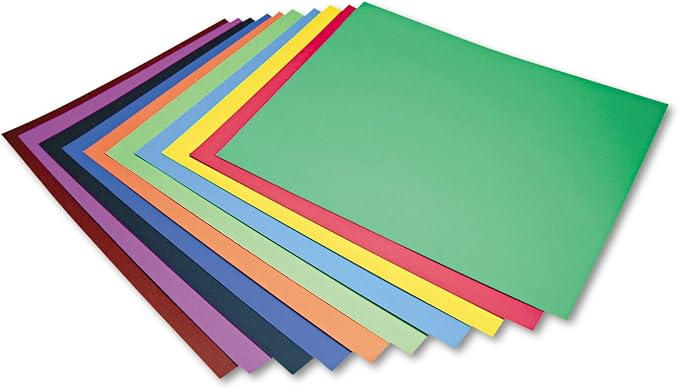 Peacock Four-Ply Poster Board, (Railroad Board), 22 x 28, Assorted, 100/Carton, (5487)