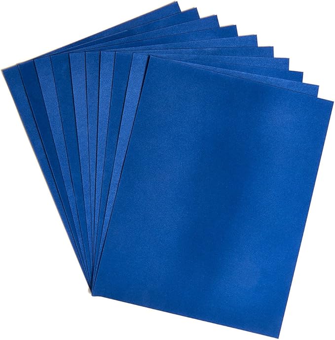 Hygloss Velour Paper Dark Blue - 8.5" x 11" (10 Sheets)