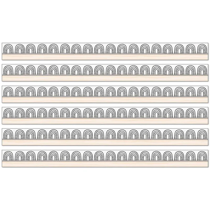 Creatively Inspired Rainbows Straight Borders, 36 Feet Per Pack, 6 Packs