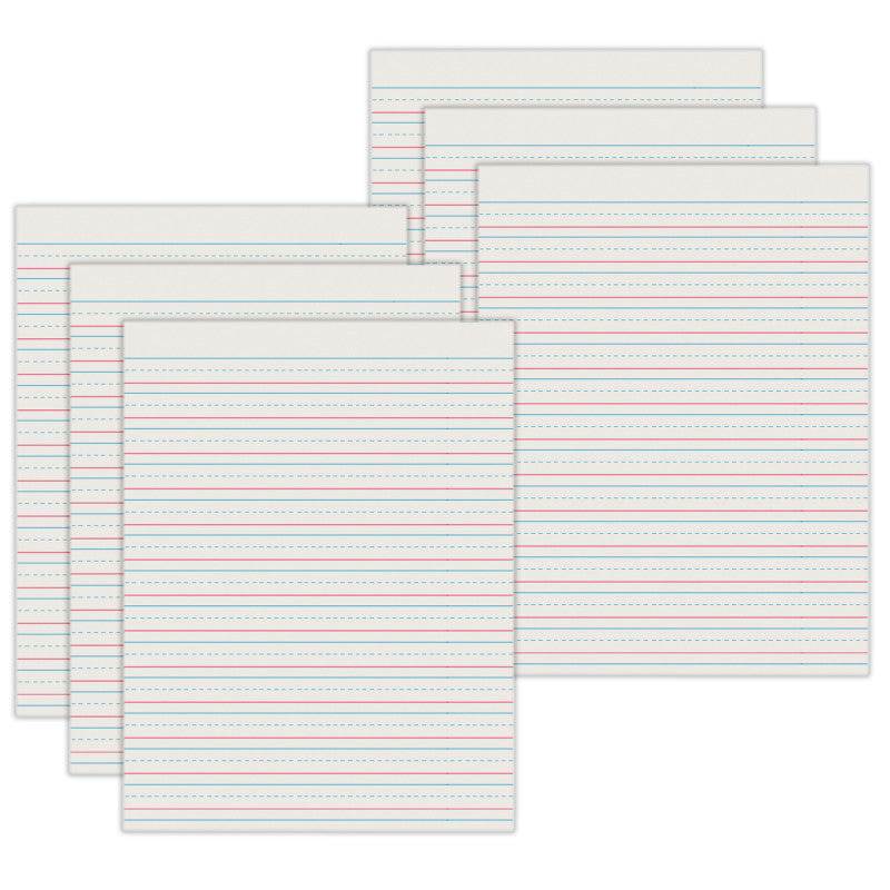 Newsprint Handwriting Paper, Skip-A-Line, Grades 2-3, 1/2" x 1/4" x 1/4" Ruled Short, 8-1/2" x 11", 500 Sheets Per Pack, 3 Packs