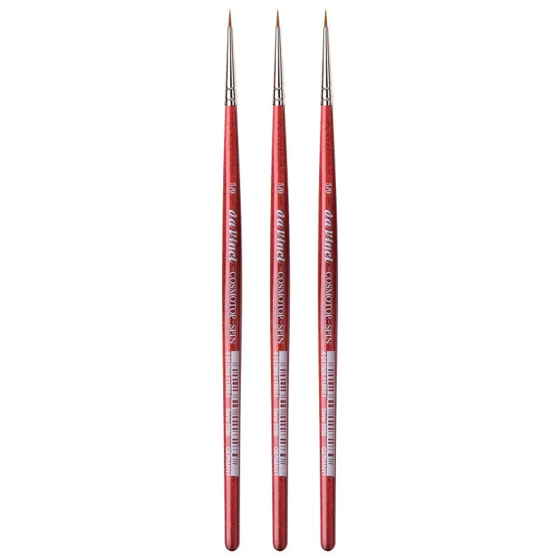 COSMOTOP-SPIN Silkpainting Brush, Synthetic, Watercolor, Round, Size -5, Pack of 3