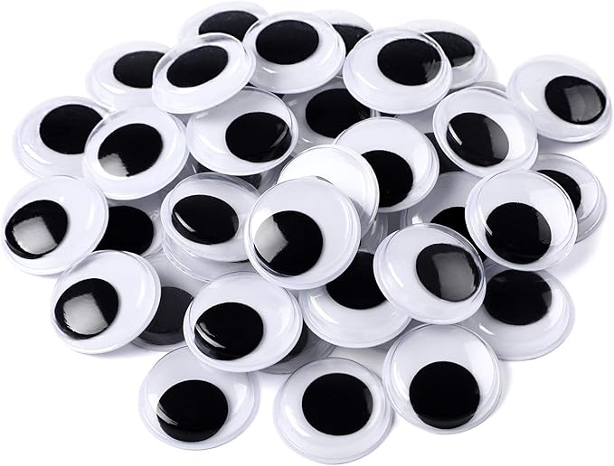 Wiggle Eyes Self Adhesive Black  20mm 65/pkg