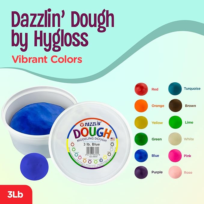 Hygloss Dazzlin Dough 3 lb. tubs