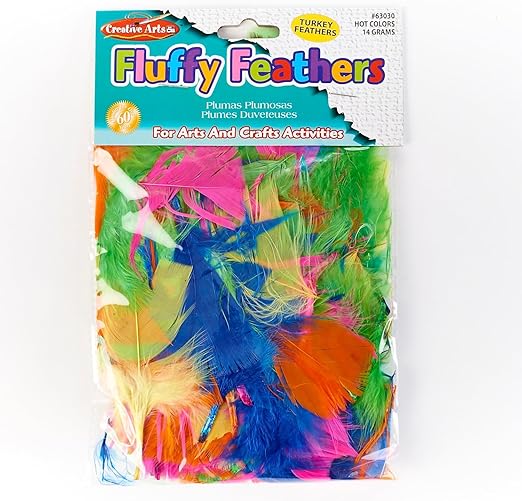 Craft Fluffy Feathers – (1/2oz/14grams) Hot Colors (63030)