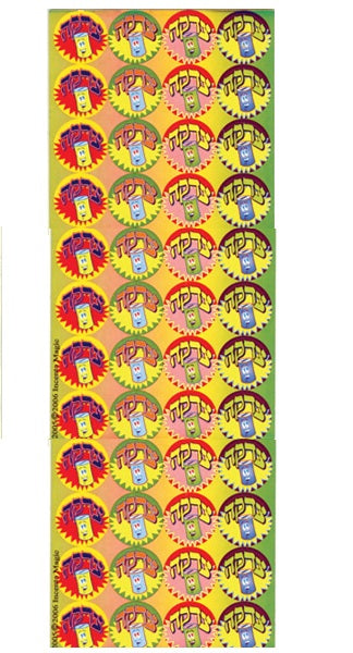 TZEDAKAH STICKERS 0.5" , 1200 Per Pack