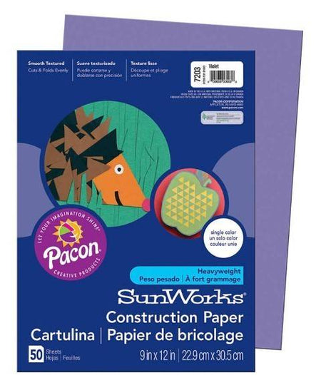 PRANG® Construction Paper 9" x 12" 50 Sheets Per Pack Medium Weight Violet