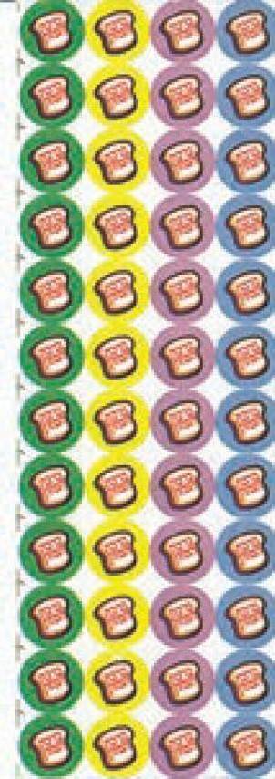 1200 Self-Adhesive Judaic Stickers Birchas Hamazon