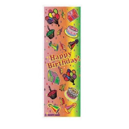 Happy Birthday Jumbo Stickers, 25 Sheets