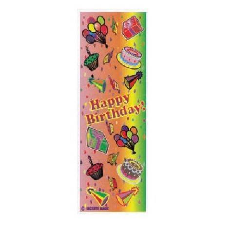 Happy Birthday Jumbo Stickers, 25 Sheets