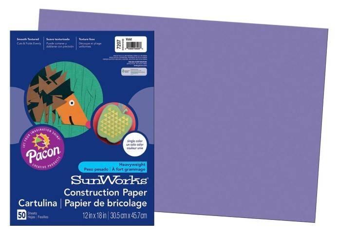 Pacon Construction Paper 12" x 18" 50 Sheets Per Pack