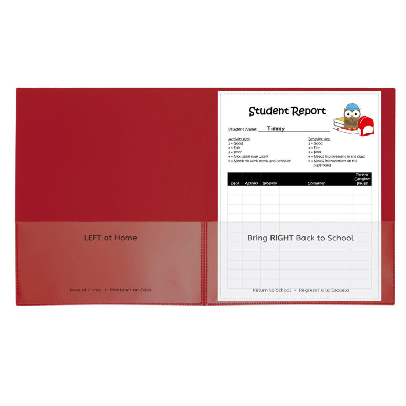 Classroom Connector&trade; School-To-Home Folder, Red, Box of 25