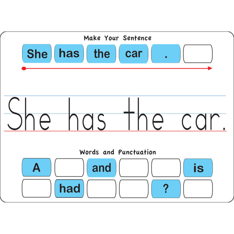Touch-Stik&trade; Phonics Tiles & Mat, Sentence Building Set, 100 Tiles