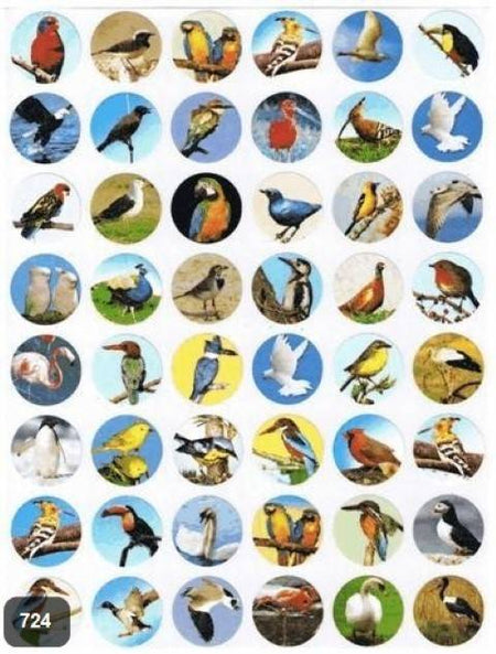 Birds Stickers 3/4", 1200 Per Pack