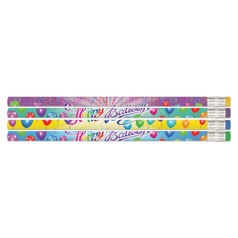 Happy Birthday Rainbow Pencil, Pack of 12